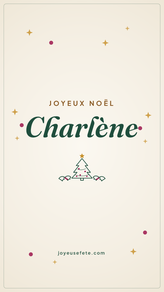 Image « Joyeux Noël Charlène » au format story