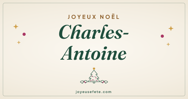 Image « Joyeux Noël Charles-Antoine » au format large