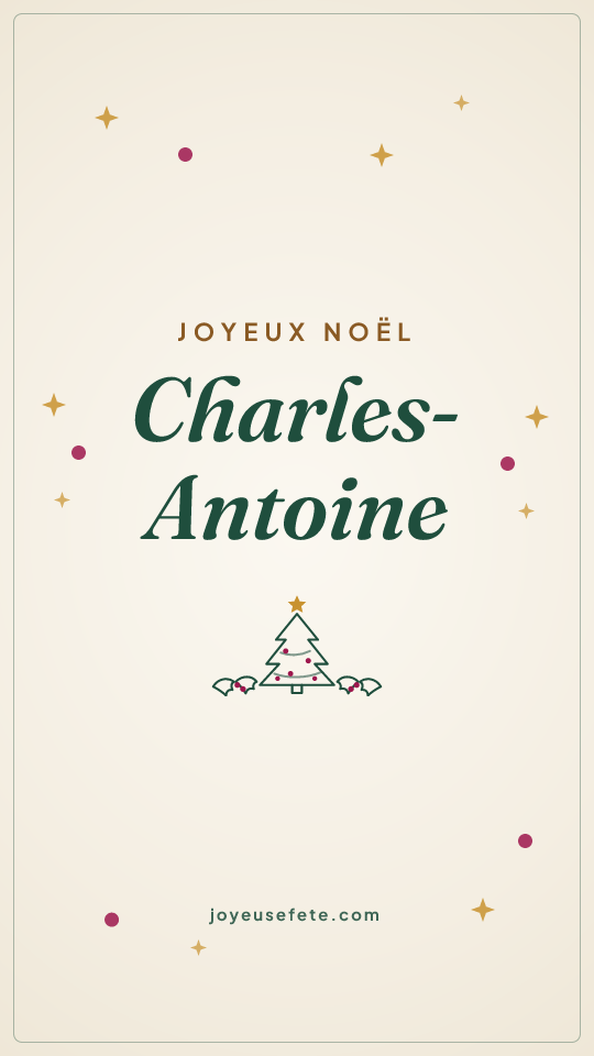 Image « Joyeux Noël Charles-Antoine » au format story