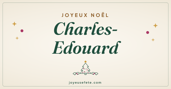 Image « Joyeux Noël Charles-Edouard » au format large