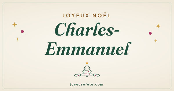 Image « Joyeux Noël Charles-Emmanuel » au format large