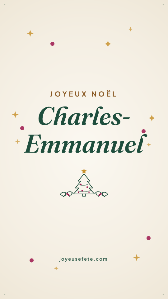 Image « Joyeux Noël Charles-Emmanuel » au format story