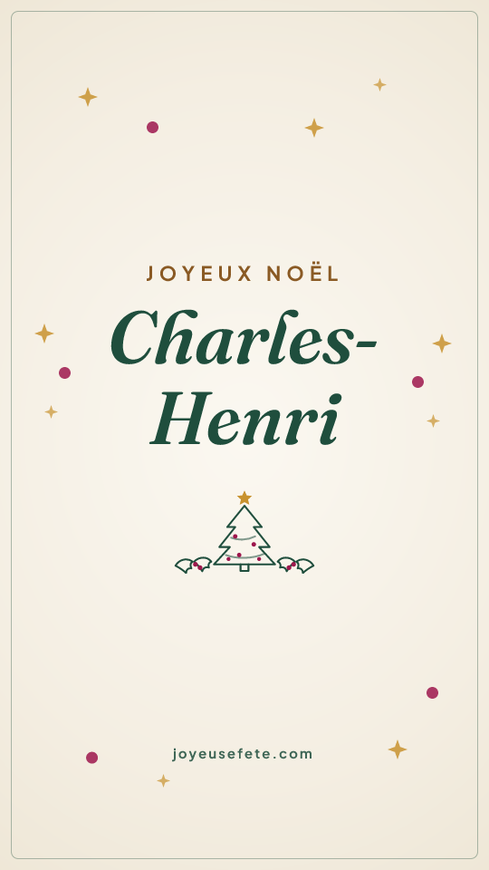 Image « Joyeux Noël Charles-Henri » au format story