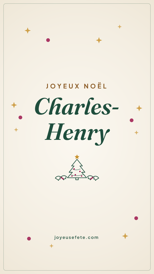 Image « Joyeux Noël Charles-Henry » au format story