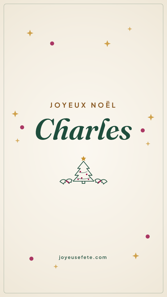 Image « Joyeux Noël Charles » au format story
