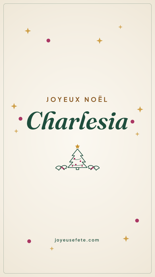 Image « Joyeux Noël Charlesia » au format story