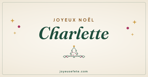 Image « Joyeux Noël Charlette » au format large