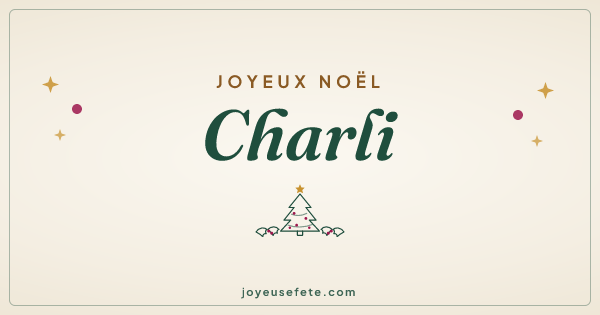 Image « Joyeux Noël Charli » au format large