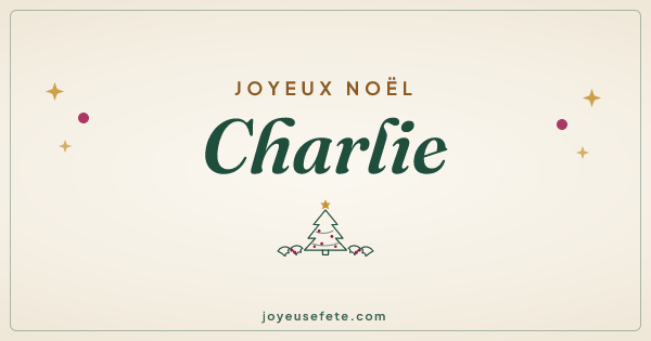 Image « Joyeux Noël Charlie » au format large