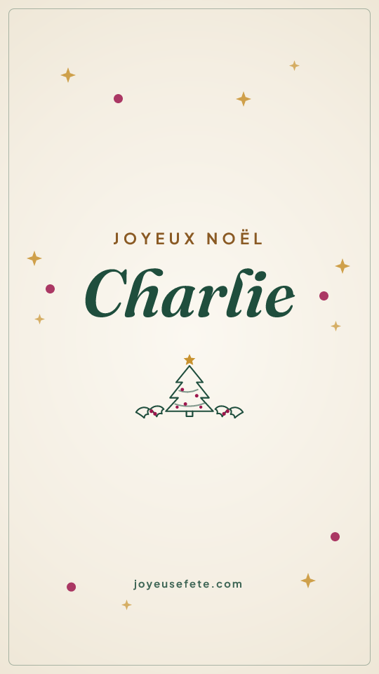 Image « Joyeux Noël Charlie » au format story