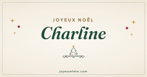 Image « Joyeux Noël Charline » au format large