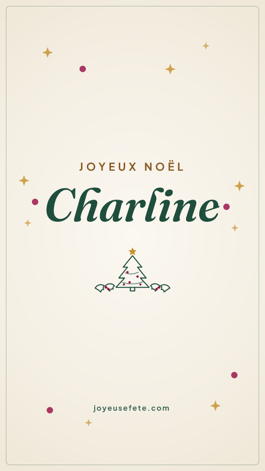 Image « Joyeux Noël Charline » au format story