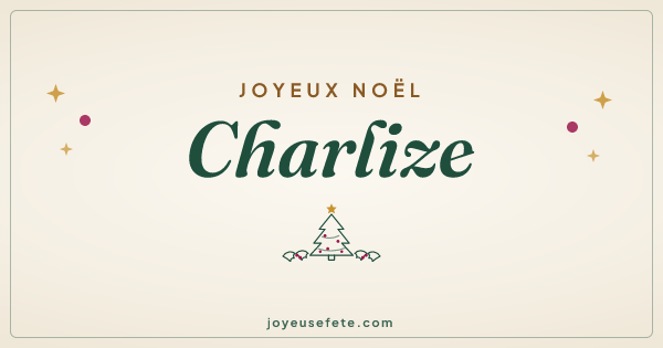 Image « Joyeux Noël Charlize » au format large