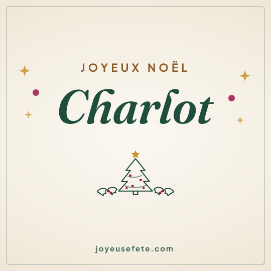 Image carrée « Joyeux Noël Charlot » pour WhatsApp