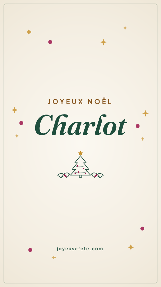 Image « Joyeux Noël Charlot » au format story