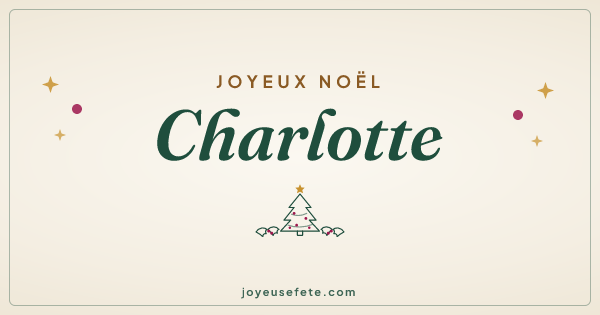 Image « Joyeux Noël Charlotte » au format large