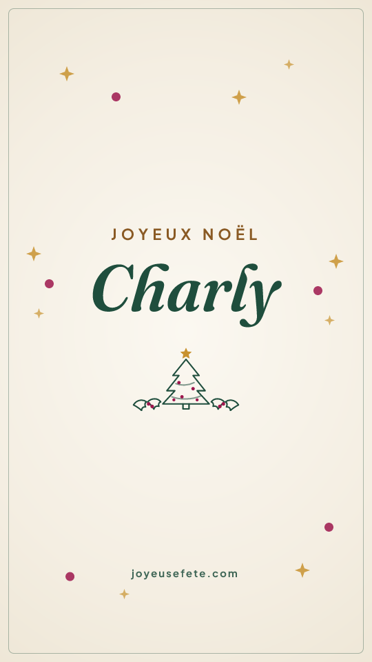 Image « Joyeux Noël Charly » au format story