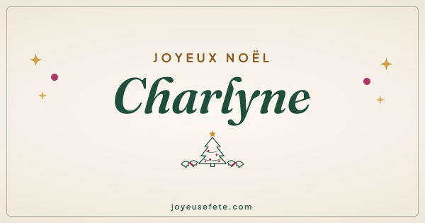 Image « Joyeux Noël Charlyne » au format large