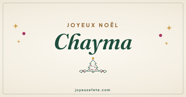 Image « Joyeux Noël Chayma » au format large