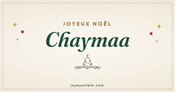 Image « Joyeux Noël Chaymaa » au format large
