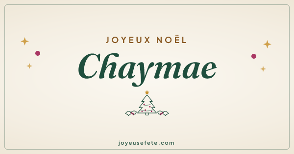Image « Joyeux Noël Chaymae » au format large