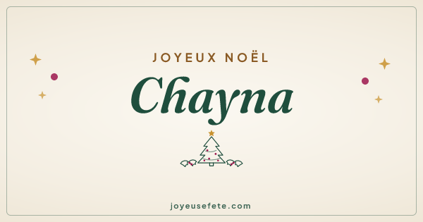 Image « Joyeux Noël Chayna » au format large