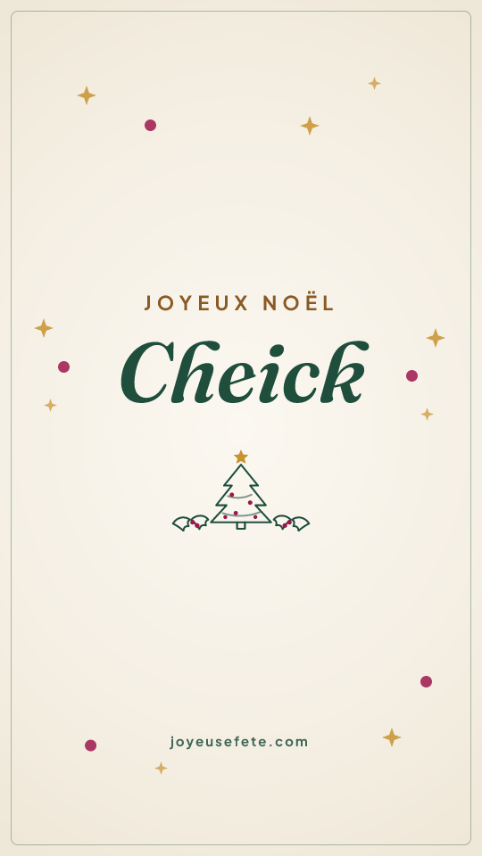 Image « Joyeux Noël Cheick » au format story