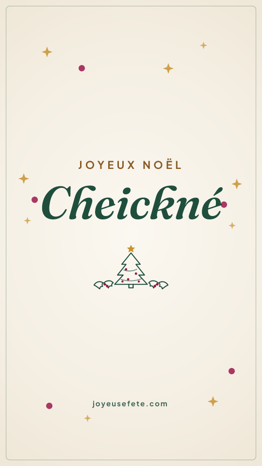 Image « Joyeux Noël Cheickné » au format story