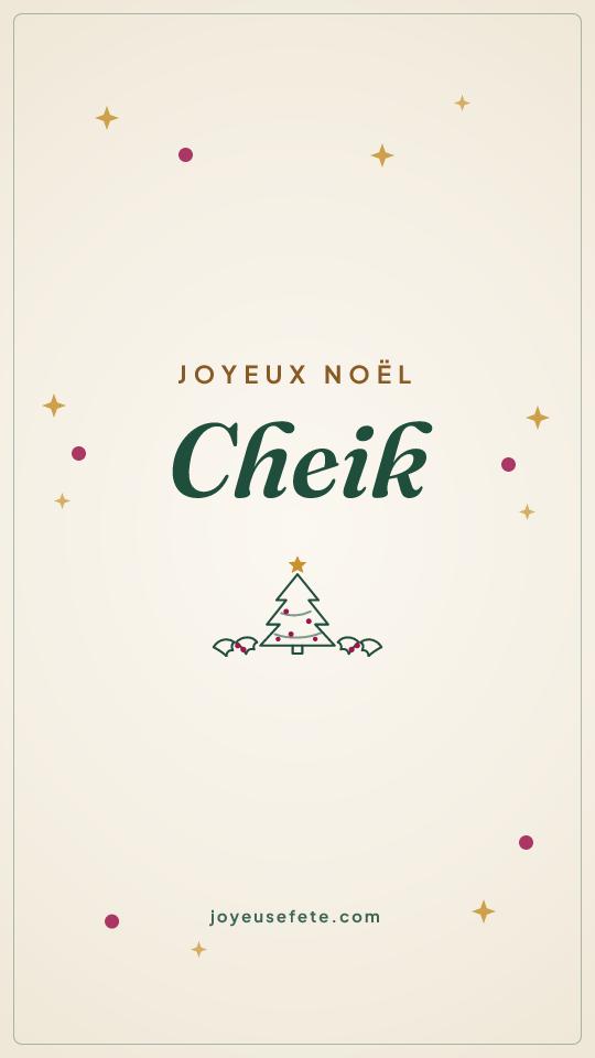 Image « Joyeux Noël Cheik » au format story