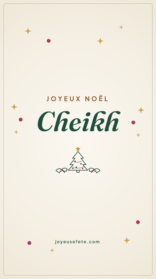 Image « Joyeux Noël Cheikh » au format story