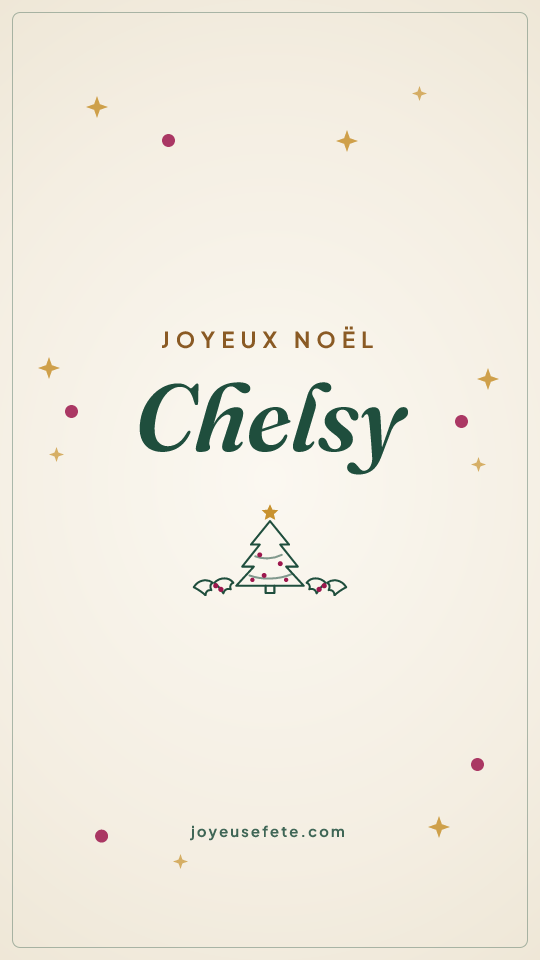Image « Joyeux Noël Chelsy » au format story