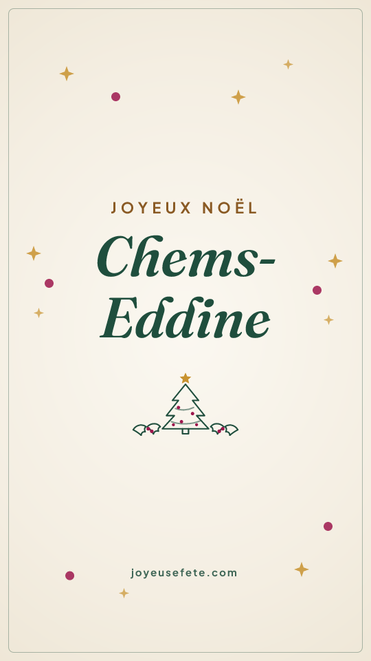 Image « Joyeux Noël Chems-Eddine » au format story