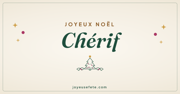 Image « Joyeux Noël Chérif » au format large