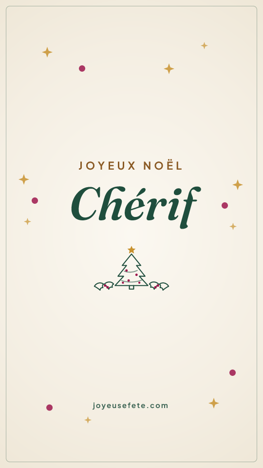 Image « Joyeux Noël Chérif » au format story