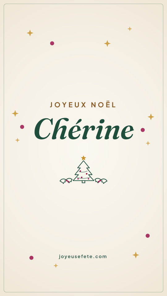 Image « Joyeux Noël Chérine » au format story