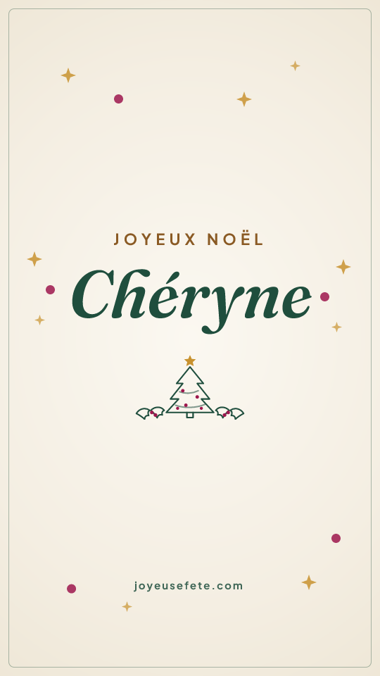 Image « Joyeux Noël Chéryne » au format story