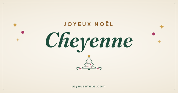 Image « Joyeux Noël Cheyenne » au format large