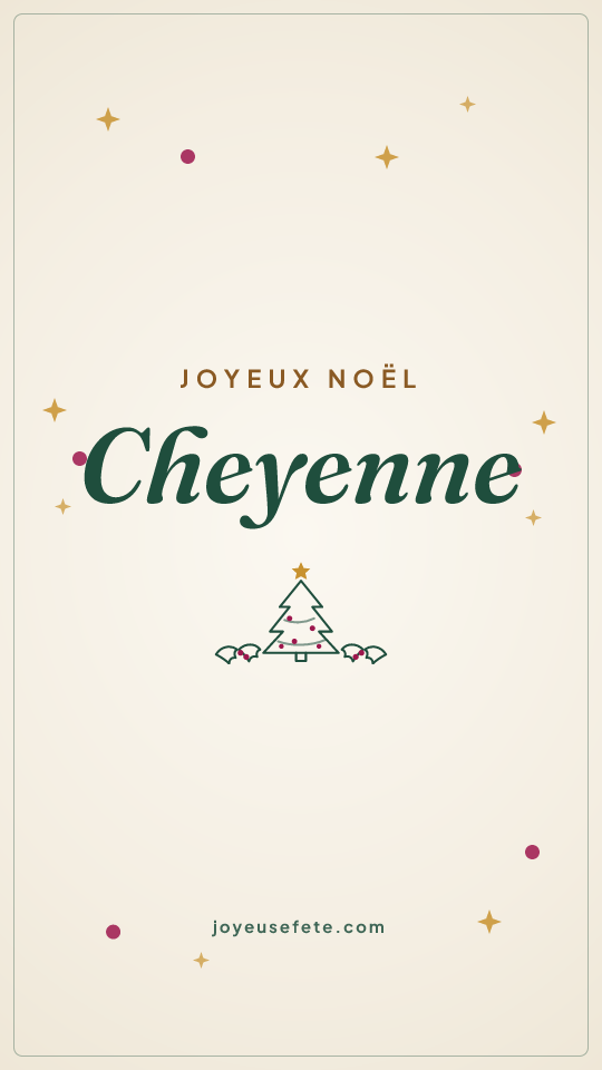 Image « Joyeux Noël Cheyenne » au format story