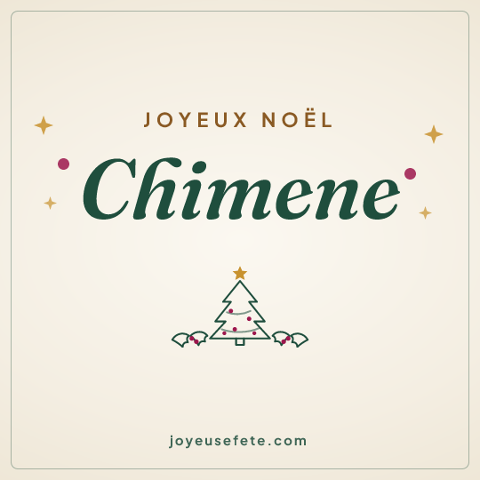 Image carrée « Joyeux Noël Chimene » pour WhatsApp