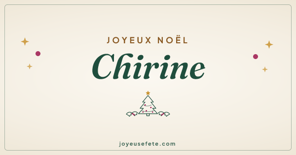 Image « Joyeux Noël Chirine » au format large
