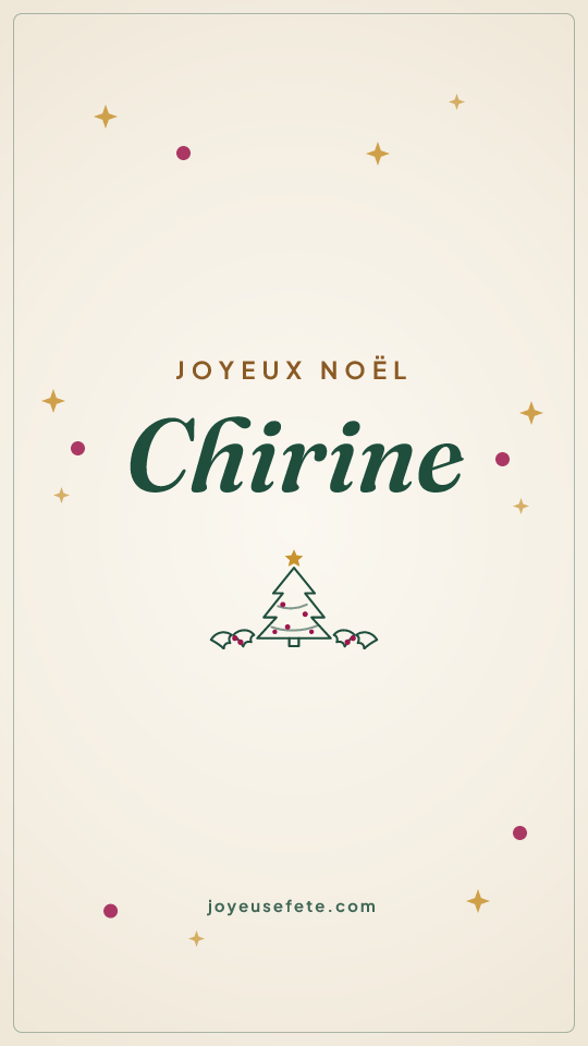 Image « Joyeux Noël Chirine » au format story