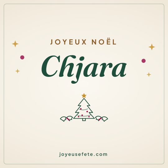 Image carrée « Joyeux Noël Chjara » pour WhatsApp