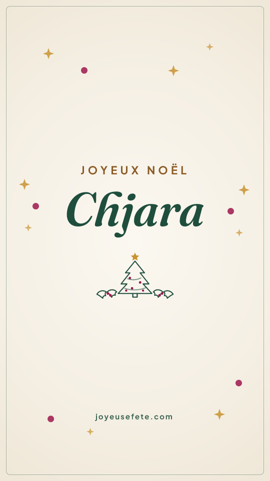 Image « Joyeux Noël Chjara » au format story