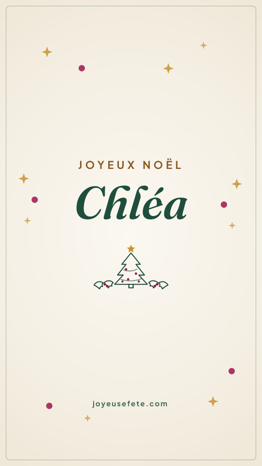 Image « Joyeux Noël Chléa » au format story