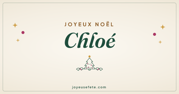 Image « Joyeux Noël Chloé » au format large