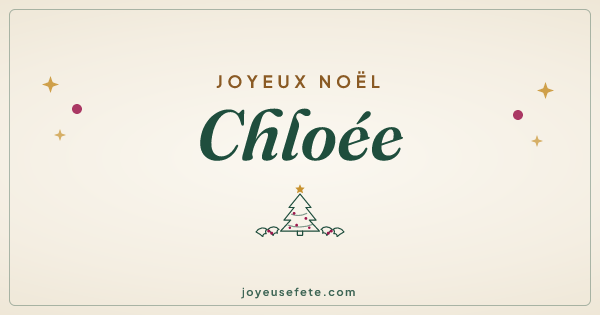 Image « Joyeux Noël Chloée » au format large