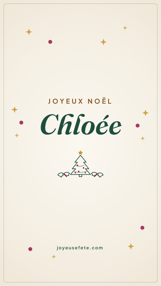 Image « Joyeux Noël Chloée » au format story