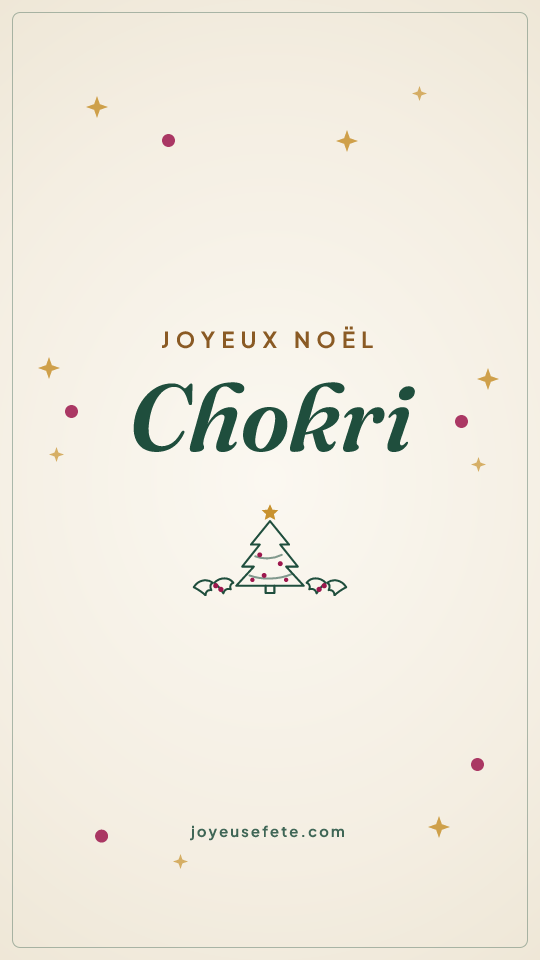 Image « Joyeux Noël Chokri » au format story