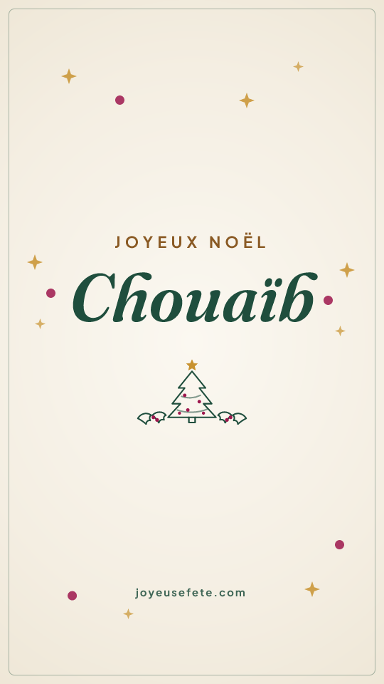 Image « Joyeux Noël Chouaïb » au format story