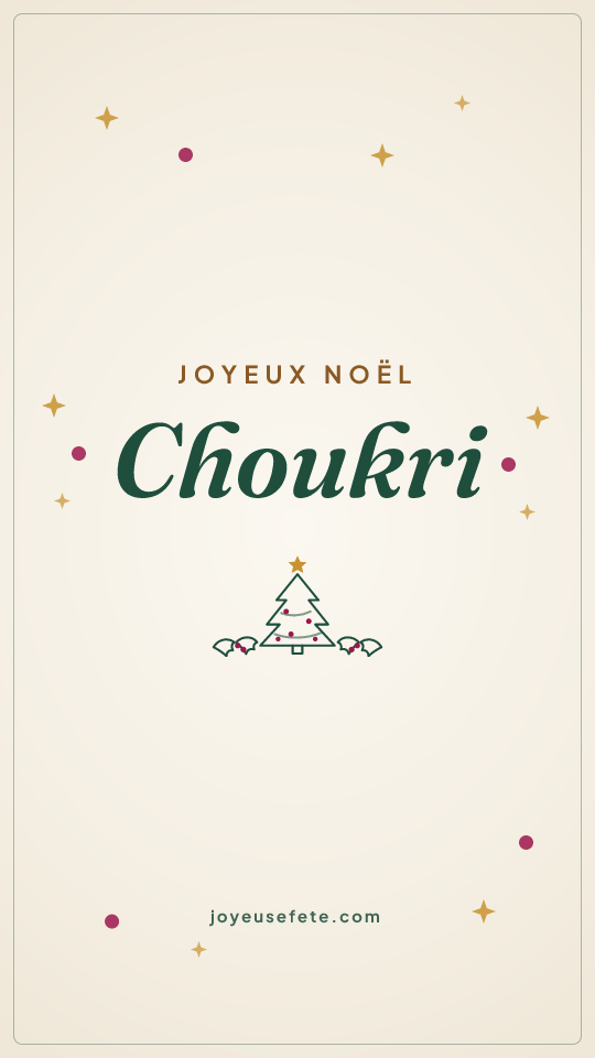 Image « Joyeux Noël Choukri » au format story